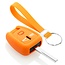 Capa para chave do carro compatível com Opel - Capa Protetora de Chave Remota de Silicone - Tampa Remota FOB - Laranja