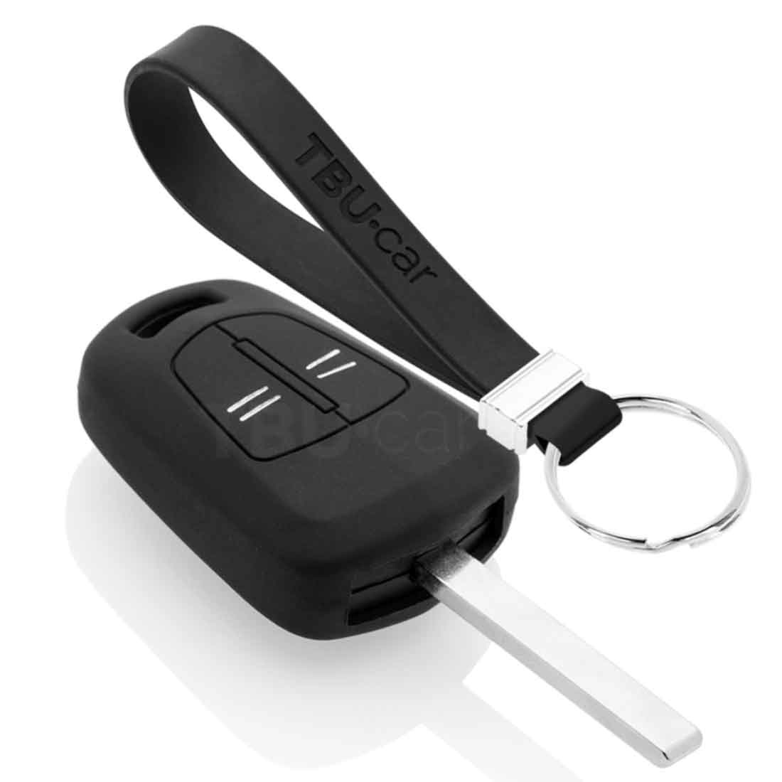 TBU car TBU car Autoschlüssel Hülle kompatibel mit Opel 2 Tasten - Schutzhülle aus Silikon - Auto Schlüsselhülle Cover in Schwarz
