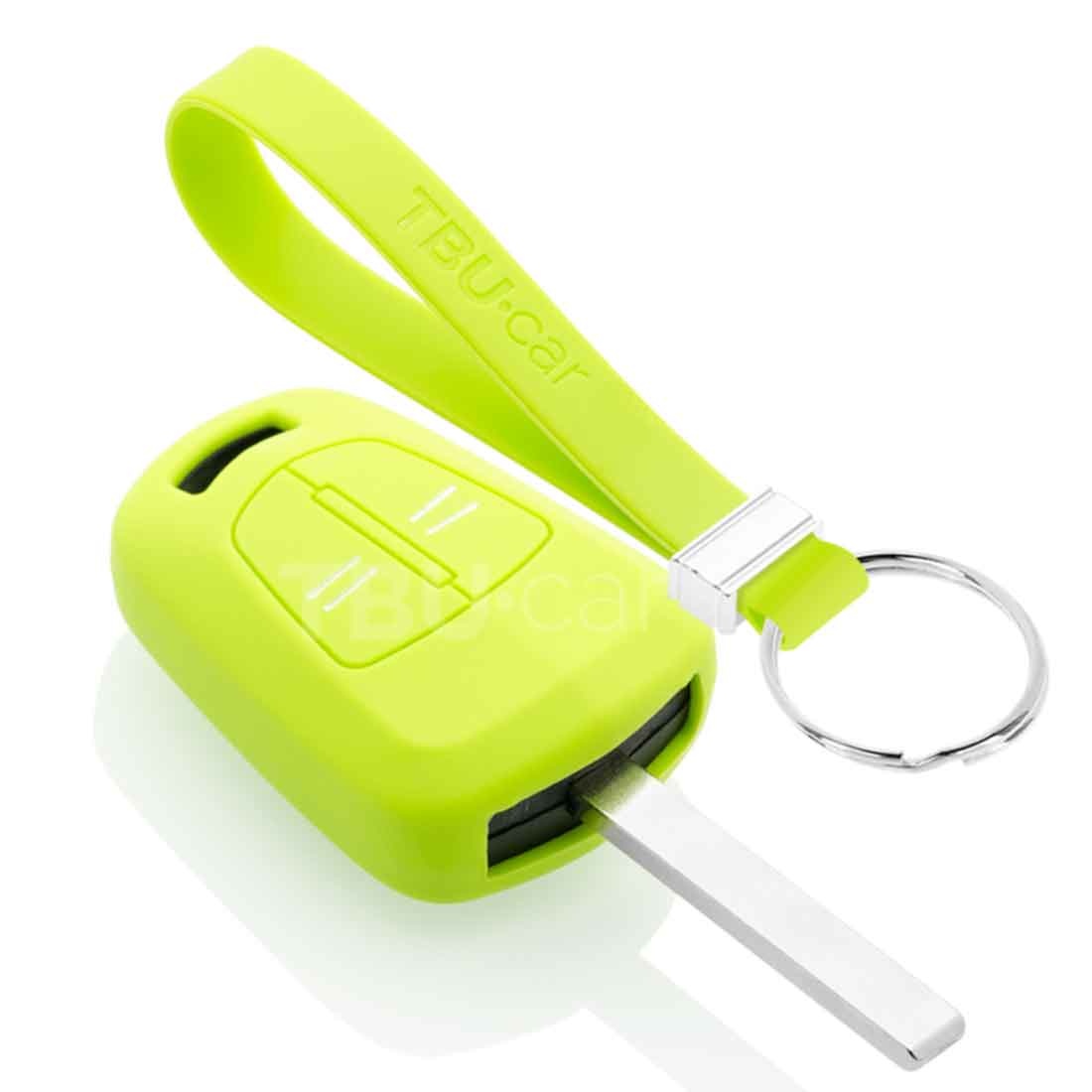 TBU car Opel Capa Silicone Chave do carro - Capa protetora - Tampa remota FOB - Verde lima