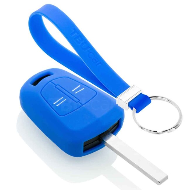 Capa para chave do carro compatível com Opel - Capa Protetora de Chave Remota de Silicone - Tampa Remota FOB - Azul