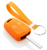 TBU car TBU car Autoschlüssel Hülle kompatibel mit Opel 2 Tasten - Schutzhülle aus Silikon - Auto Schlüsselhülle Cover in Orange