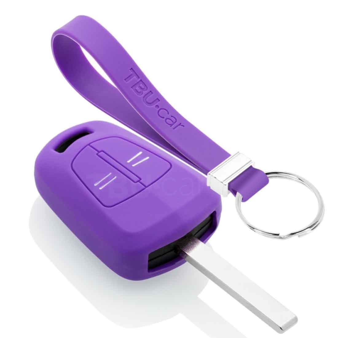 TBU car TBU car Housse de Protection clé compatible avec Opel - Coque Cover Housse étui en Silicone - Violet