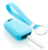 TBU car Opel Capa Silicone Chave do carro - Capa protetora - Tampa remota FOB - Azul claro