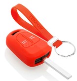 TBU car TBU car Funda Carcasa llave compatible con Opel - Funda de Silicona - Cover de Llave Coche - Rojo