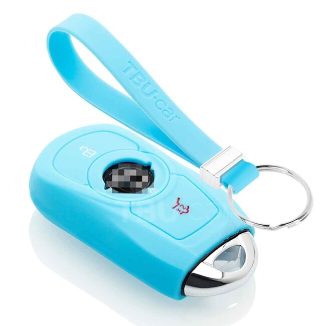 Capa para chave do carro compatível com Opel - Capa Protetora de Chave Remota de Silicone - Tampa Remota FOB - Azul claro