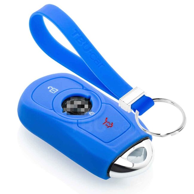 Capa para chave do carro compatível com Opel - Capa Protetora de Chave Remota de Silicone - Tampa Remota FOB - Azul