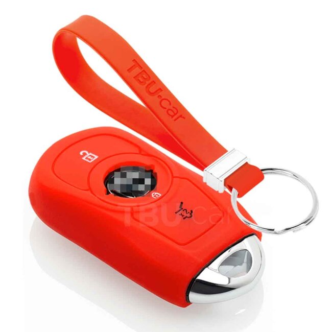 Capa para chave do carro compatível com Opel - Capa Protetora de Chave Remota de Silicone - Tampa Remota FOB - Vermelho