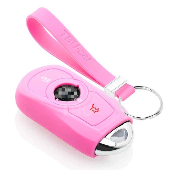 Capa para chave do carro compatível com Opel - Capa Protetora de Chave Remota de Silicone - Tampa Remota FOB - Rosa