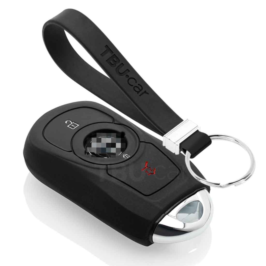 TBU car TBU car Autoschlüssel Hülle kompatibel mit Opel 3 Tasten (Keyless Entry) - Schutzhülle aus Silikon - Auto Schlüsselhülle Cover in Schwarz