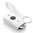 Housse de Protection clé compatible avec Opel - Coque Cover Housse étui en Silicone - Blanc