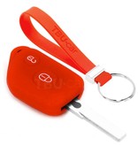 TBU car Peugeot Capa Silicone Chave do carro - Capa protetora - Tampa remota FOB - Vermelho