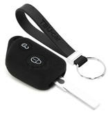 TBU car Peugeot Capa Silicone Chave do carro - Capa protetora - Tampa remota FOB - Preto