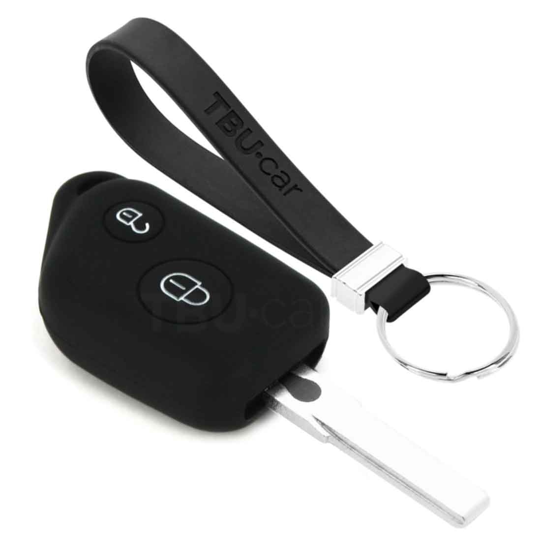 TBU car Peugeot Capa Silicone Chave do carro - Capa protetora - Tampa remota FOB - Preto