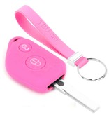 TBU car Peugeot Capa Silicone Chave do carro - Capa protetora - Tampa remota FOB - Rosa