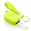 TBU car Sleutel cover compatibel met Peugeot - Silicone sleutelhoesje - beschermhoesje autosleutel - Lime groen