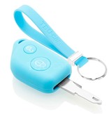 TBU car Peugeot Capa Silicone Chave do carro - Capa protetora - Tampa remota FOB - Azul claro