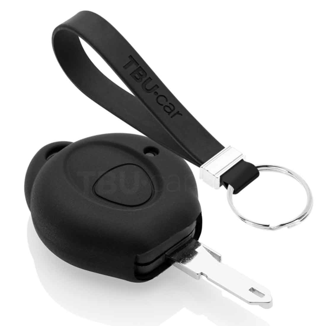 TBU car TBU car Sleutel cover compatibel met Peugeot - Silicone sleutelhoesje - beschermhoesje autosleutel - Zwart