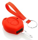 TBU car Peugeot Capa Silicone Chave do carro - Capa protetora - Tampa remota FOB - Vermelho