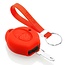 Housse de Protection clé compatible avec Peugeot - Coque Cover Housse étui en Silicone - Rouge