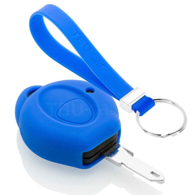 Housse de Protection clé compatible avec Peugeot - Coque Cover Housse étui en Silicone - Bleu