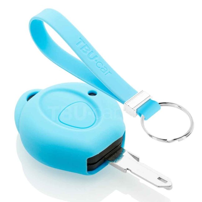 Capa para chave do carro compatível com Peugeot - Capa Protetora de Chave Remota de Silicone - Tampa Remota FOB - Azul claro