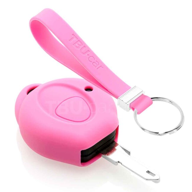 Capa para chave do carro compatível com Peugeot - Capa Protetora de Chave Remota de Silicone - Tampa Remota FOB - Rosa