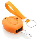 TBU car TBU car Housse de Protection clé compatible avec Peugeot - Coque Cover Housse étui en Silicone - Orange