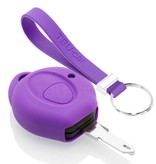 TBU car TBU car Car key cover compatible with Peugeot - Silicone Protective Remote Key Shell - FOB Case Cover - Purple