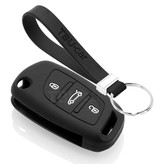 TBU car Peugeot Capa Silicone Chave do carro - Capa protetora - Tampa remota FOB - Preto