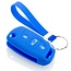 Funda Carcasa llave compatible con Peugeot - Funda de Silicona - Cover de Llave Coche - Azul