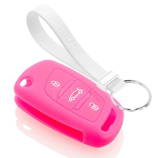 TBU car® Peugeot Schlüsselhülle - Fluor Rosa