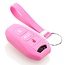Capa para chave do carro compatível com Peugeot - Capa Protetora de Chave Remota de Silicone - Tampa Remota FOB - Rosa