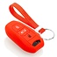 Funda Carcasa llave compatible con Peugeot - Funda de Silicona - Cover de Llave Coche - Rojo
