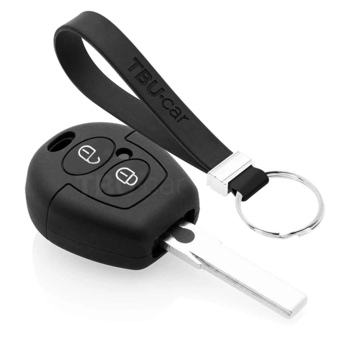 TBU car TBU car Car key cover compatible with VW - Silicone Protective Remote Key Shell - FOB Case Cover - Black