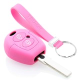 TBU car TBU car Funda Carcasa llave compatible con VW - Funda de Silicona - Cover de Llave Coche - Rosa