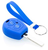 TBU car TBU car Car key cover compatible with VW - Silicone Protective Remote Key Shell - FOB Case Cover - Blue