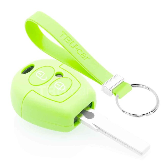 Autoschlüssel Hülle kompatibel mit VW 2 Tasten - Schutzhülle aus Silikon - Auto Schlüsselhülle Cover in Im Dunkeln leuchten
