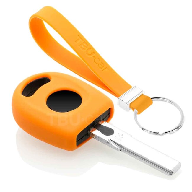 Capa para chave do carro compatível com VW - Capa Protetora de Chave Remota de Silicone - Tampa Remota FOB - Laranja