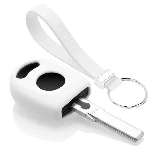 Capa para chave do carro compatível com VW - Capa Protetora de Chave Remota de Silicone - Tampa Remota FOB - Branco