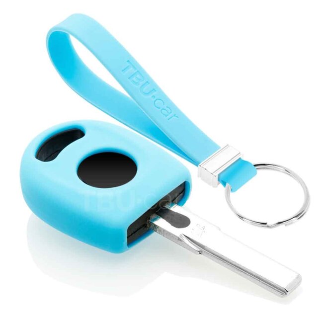 Capa para chave do carro compatível com VW - Capa Protetora de Chave Remota de Silicone - Tampa Remota FOB - Azul claro