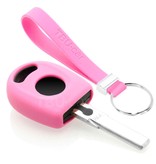 TBU car TBU car Car key cover compatible with VW - Silicone Protective Remote Key Shell - FOB Case Cover - Pink