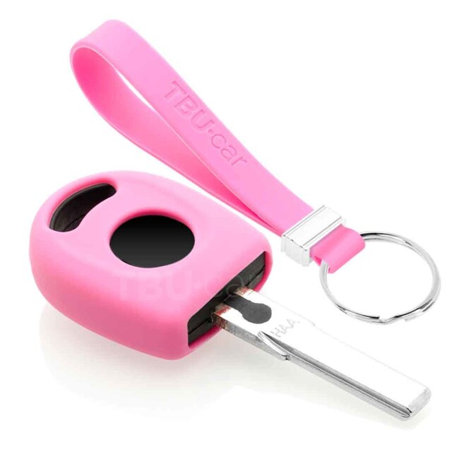 Capa para chave do carro compatível com VW - Capa Protetora de Chave Remota de Silicone - Tampa Remota FOB - Rosa
