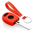 Capa para chave do carro compatível com VW - Capa Protetora de Chave Remota de Silicone - Tampa Remota FOB - Vermelho