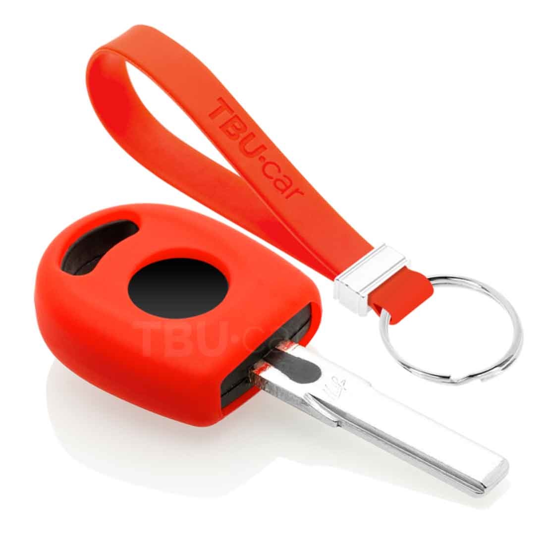 TBU car Volkswagen Capa Silicone Chave do carro - Capa protetora - Tampa remota FOB - Vermelho