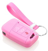 TBU car TBU car Housse de Protection clé compatible avec Volkswagen - Coque Cover Housse étui en Silicone - Rose