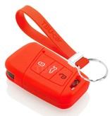 TBU car TBU car Autoschlüssel Hülle kompatibel mit VW 3 Tasten (Keyless Entry) - Schutzhülle aus Silikon - Auto Schlüsselhülle Cover in Rot