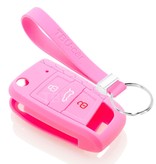 TBU car TBU car Funda Carcasa llave compatible con VW - Funda de Silicona - Cover de Llave Coche - Rosa