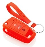 TBU car TBU car Housse de Protection clé compatible avec Volkswagen - Coque Cover Housse étui en Silicone - Rouge