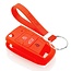 Autoschlüssel Hülle kompatibel mit VW GTI / R-Line 3 Tasten - Schutzhülle aus Silikon - Auto Schlüsselhülle Cover in Rot