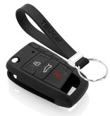 TBU car TBU car Sleutel cover compatibel met VW - Silicone sleutelhoesje - beschermhoesje autosleutel - Zwart